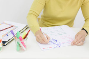 Laura the copywriter planning a copywriting project